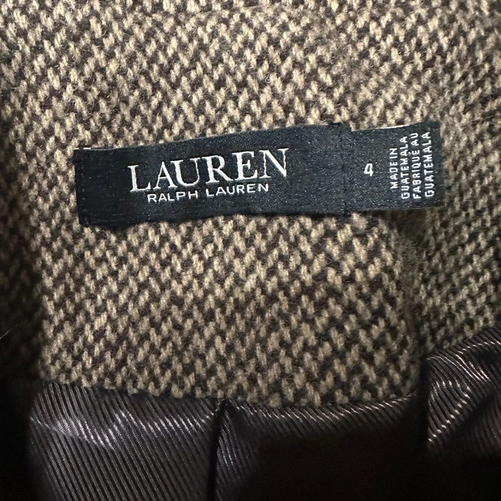 Lauren Ralph Lauren NWT SZ 4 Classic Wool Blend Herringbone Pattern Coat Jacket‎ - Picture 14 of 16